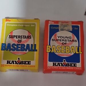 Topps Superstars of Baseball Trading Cards - Yellow and Orange